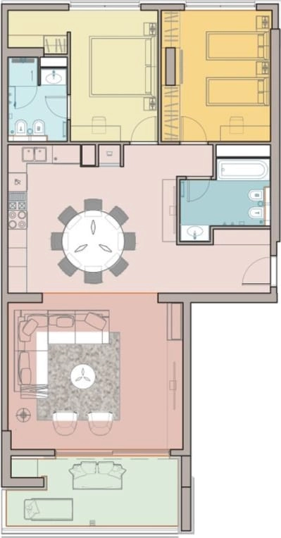 Dvosoban-stan-u-kompleksu-SunRaf-Rafailovici-Budva-9 Dvosoban stan 107 m² – Rafailovići, Budva — fotografija 10