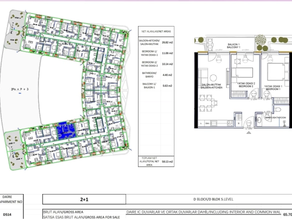 Dvosoban stan 65 m² – Šušanj, Bar — fotografija 10