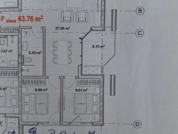 Dvosoban stan 64 m² – Podmaine, Budva — fotografija 8