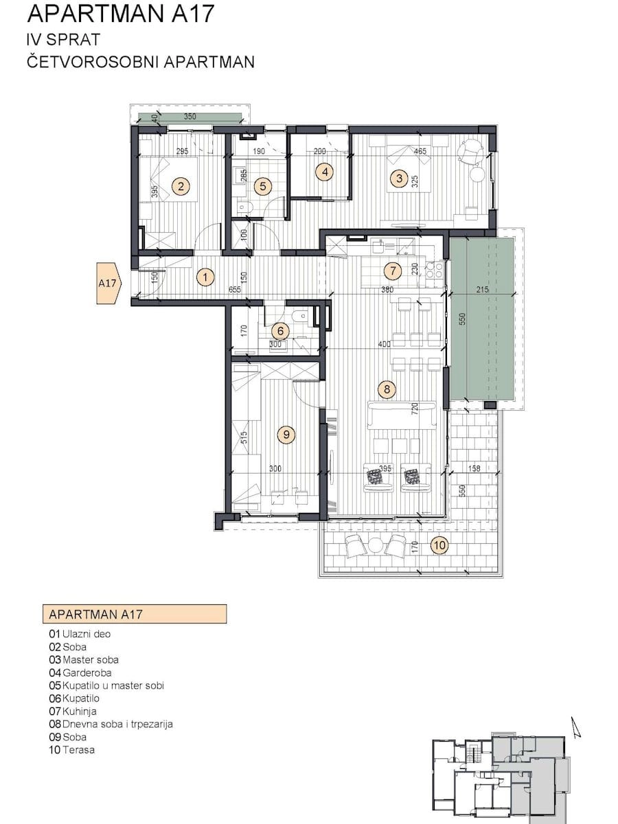 Penthaus-sa-krovnom-terasom-u-izgradnji-Dubovica-Lux-Budva-5 Trosoban stan 128 m² – Dubovica, Budva — fotografija 6