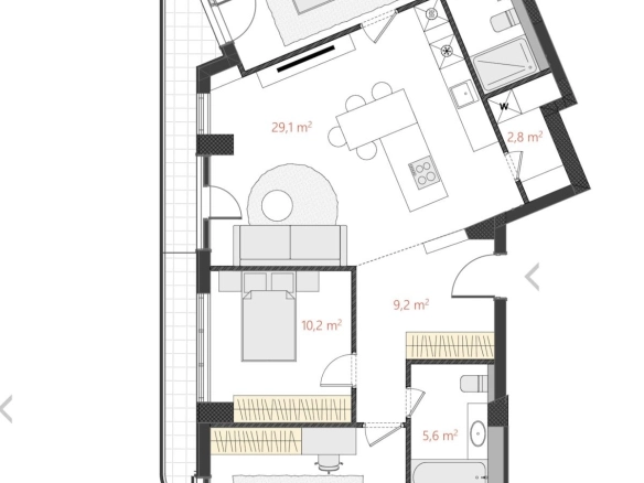 Trosoban stan 127 m² – Bar — fotografija 10