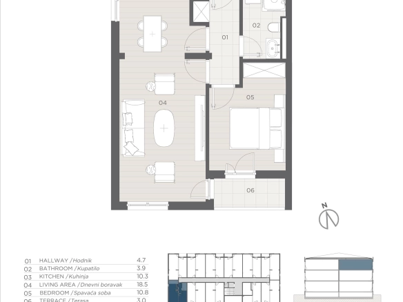 Jednosoban stan 49 m² – Radanovići, Kotor — fotografija 8