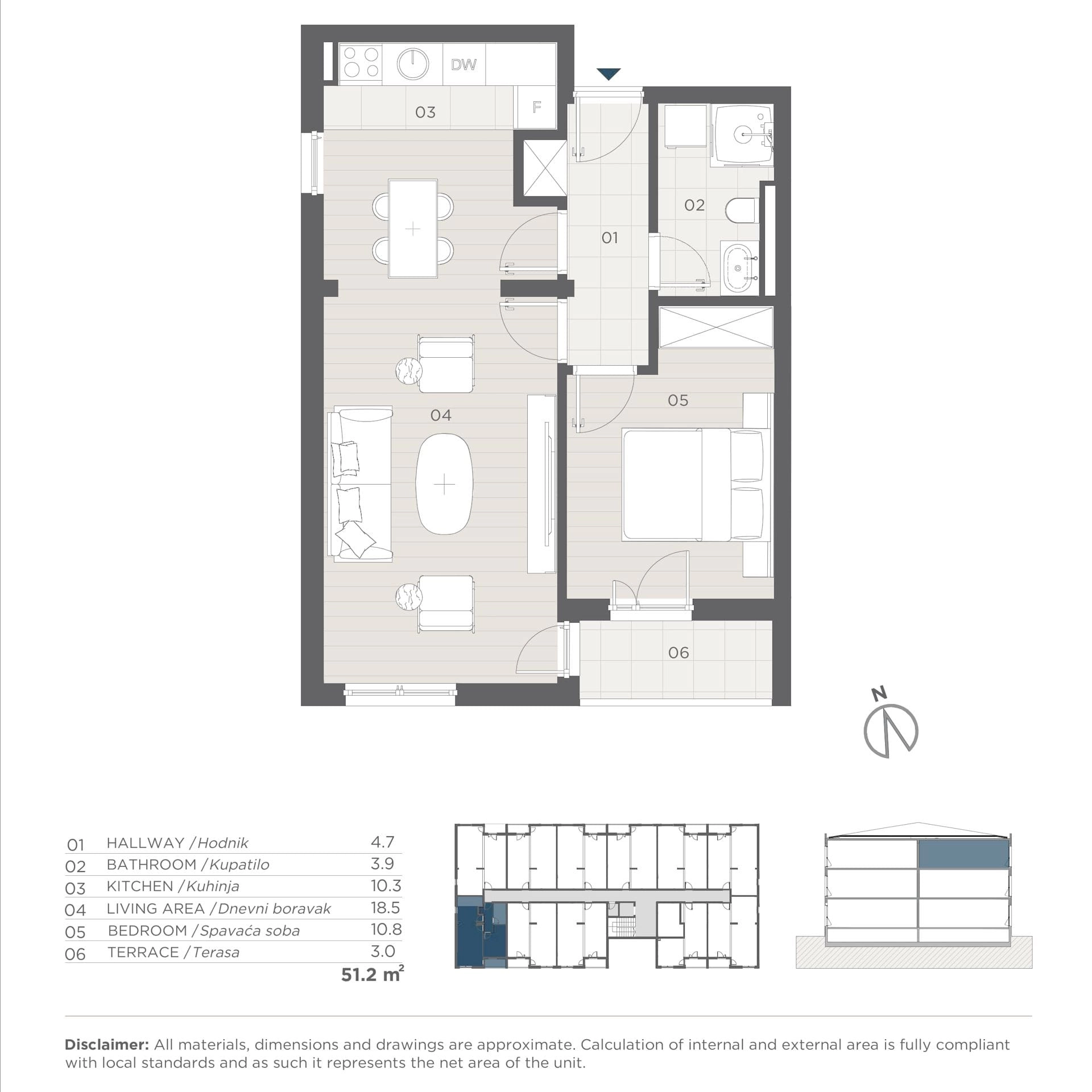 Jednosoban-stan-u-izgradnji-Radanovici-Kotor-7 Jednosoban stan 49 m² – Radanovići, Kotor — fotografija 8