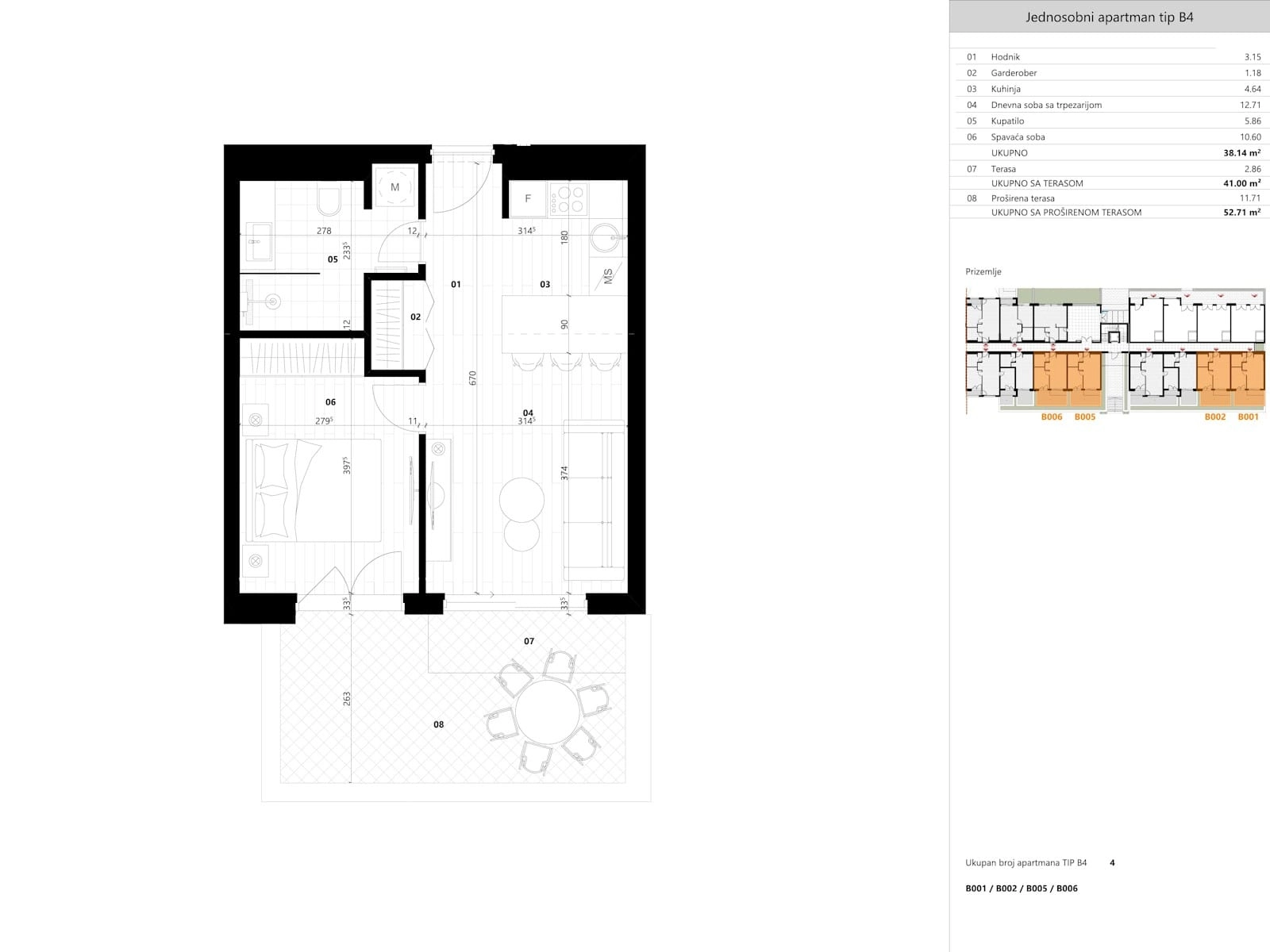 Jednosoban-stan-u-novogradnji-Tivat-8 Jednosoban stan 45 m² – Kavač, Tivat — fotografija 9