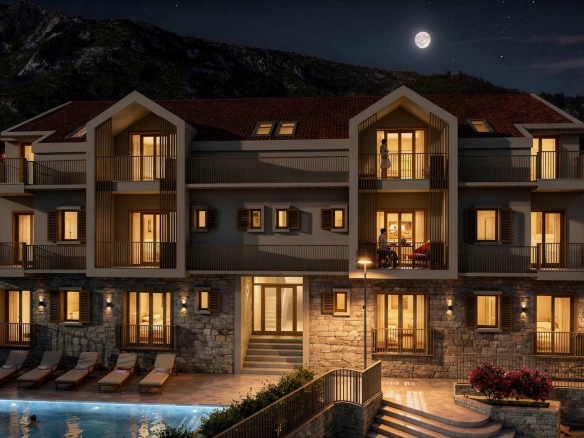 Jednosoban stan 54 m² – Risan, Kotor — fotografija 2