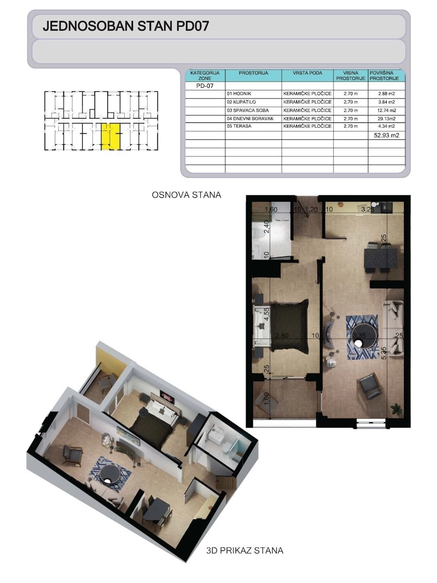 Jednosoban-stan-u-novogradnji-Susanj-Bar-5 Jednosoban stan 52 m² – Šušanj, Bar — fotografija 6