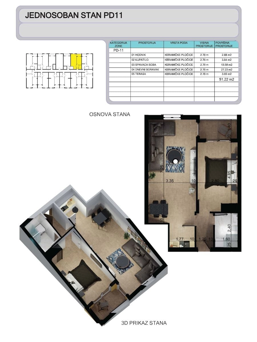 Jednosoban-stan-u-novogradnji-Susanj-Bar-6 Jednosoban stan 52 m² – Šušanj, Bar — fotografija 7