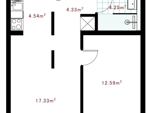 Jednosoban stan 51 m² – Kavač, Kotor — fotografija 10