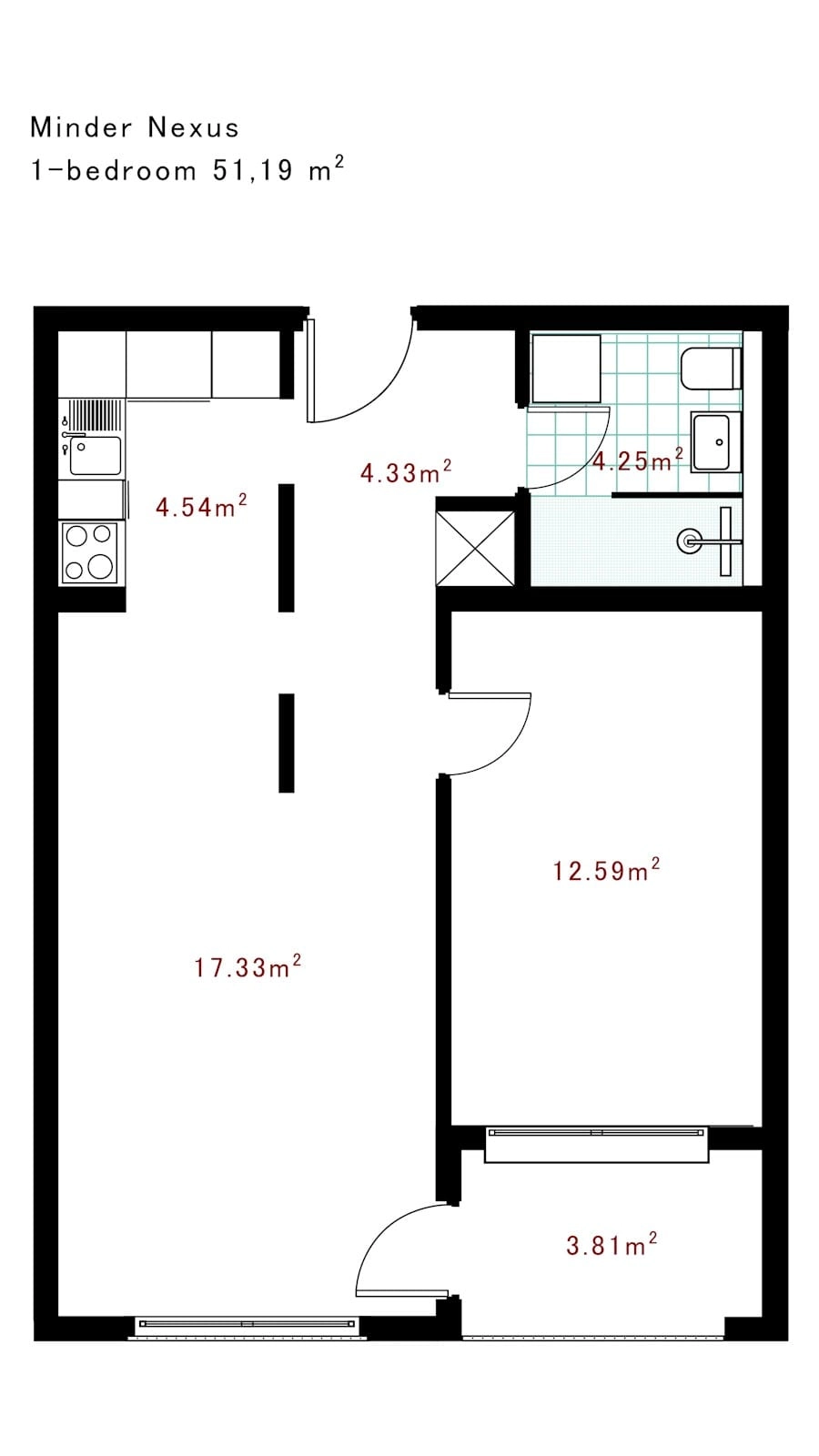 Jednosoban-stan-u-novogradnji-Kavac-Kotor-9 Jednosoban stan 51 m² – Kavač, Kotor — fotografija 10