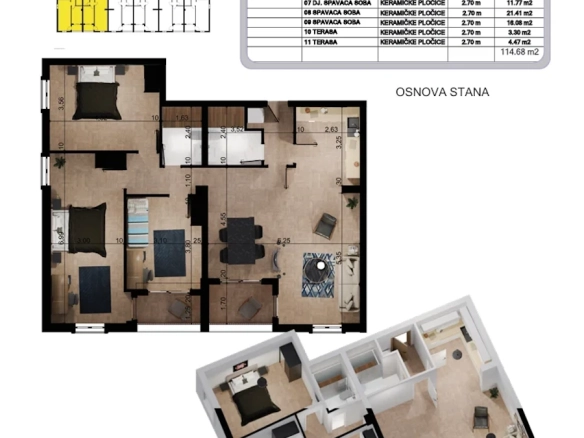 Trosoban stan 115 m² – Šušanj, Bar — fotografija 6