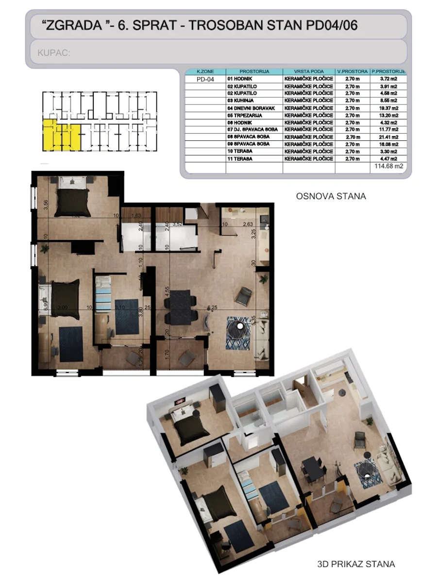 Trosoban-stan-u-novogradnji-Susanj-Bar-5 Trosoban stan 115 m² – Šušanj, Bar — fotografija 6