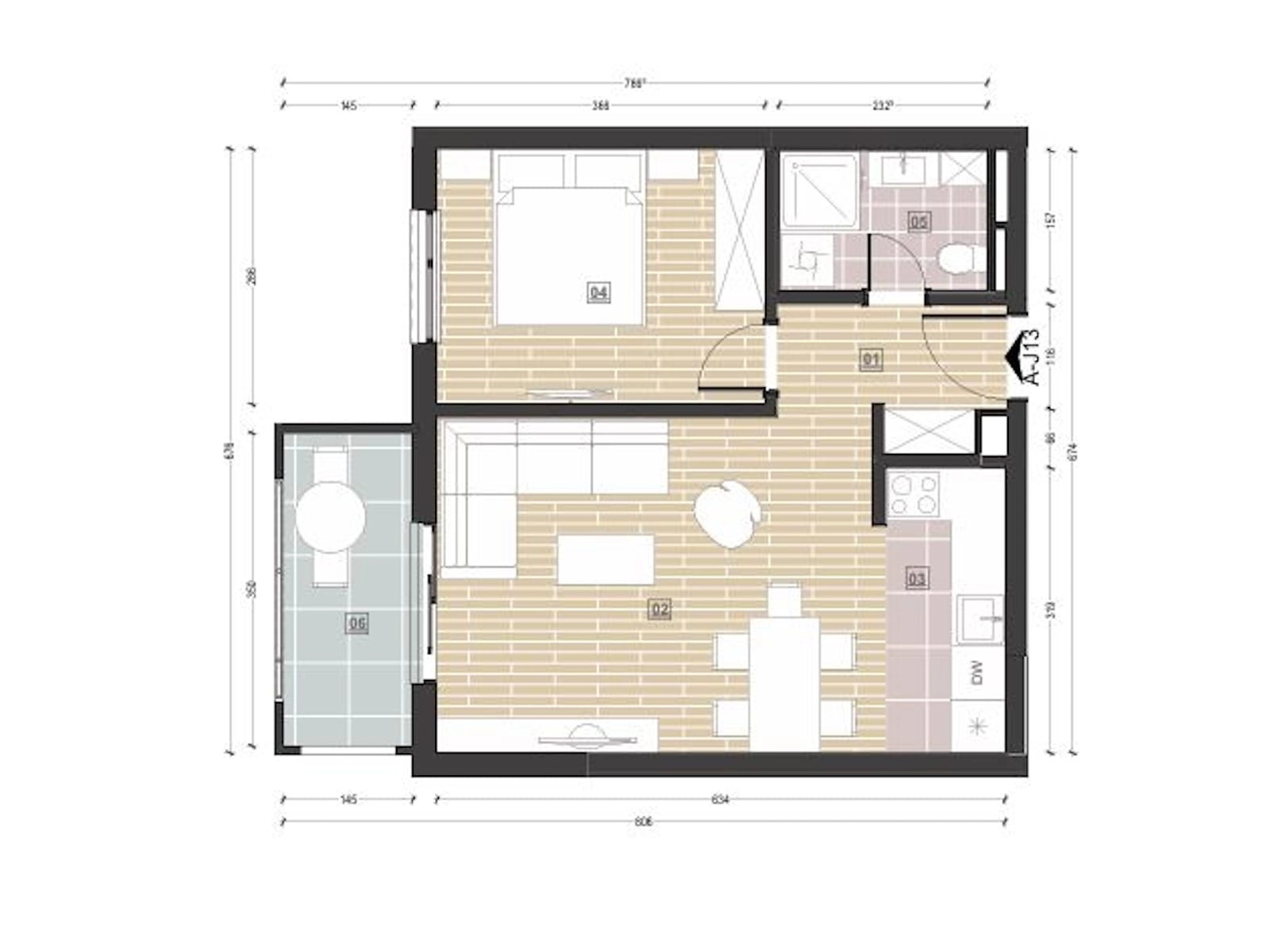 Jednosoban-stan-u-novogradnji-Susanj-Bar-9 Jednosoban stan 50 m² – Šušanj, Bar — fotografija 10