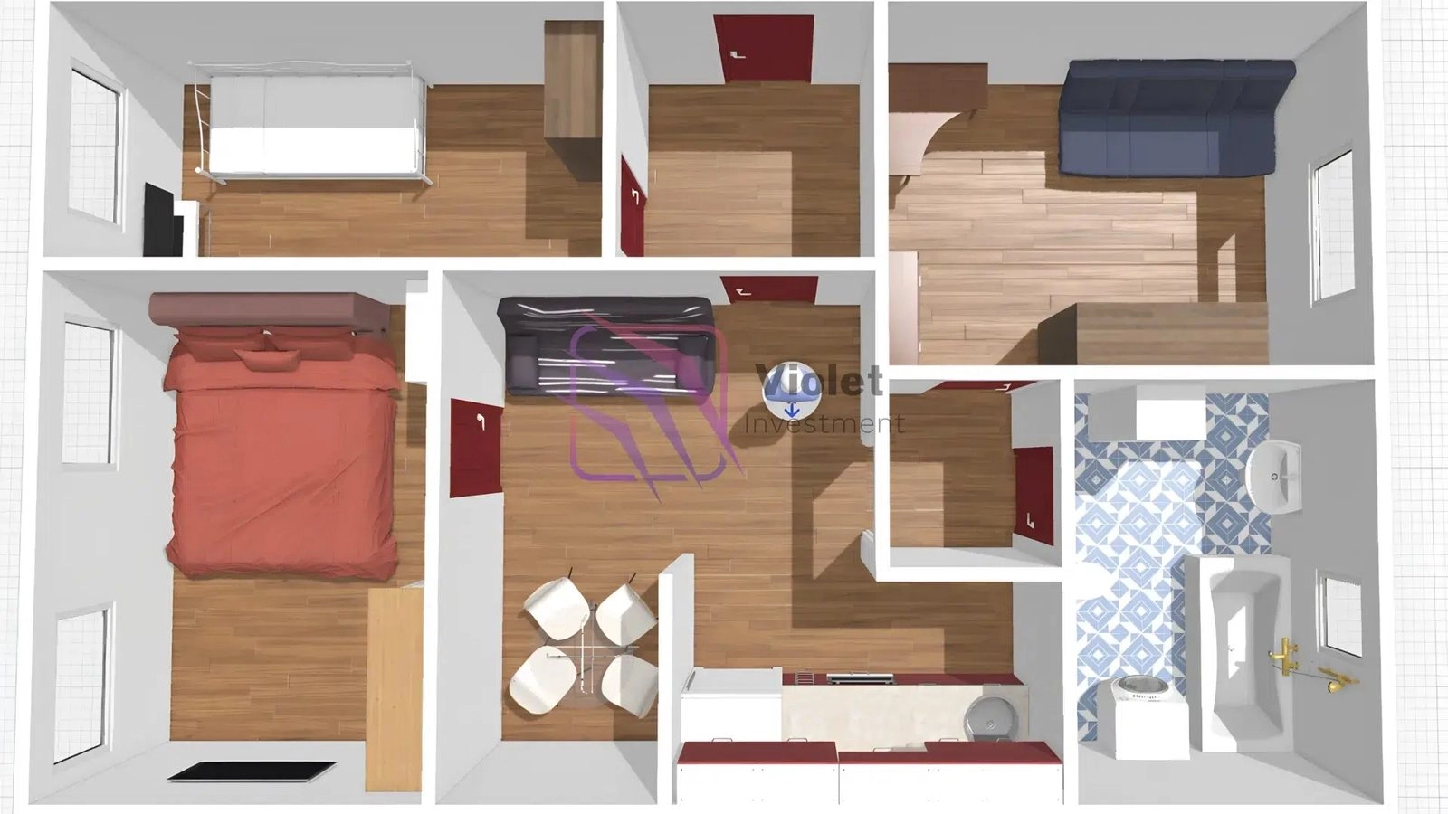 Trosoban-stan-uz-Karadjordjev-park-Centar-Podgorica-4 Trosoban stan 67 m² – Centar, Podgorica — fotografija 5