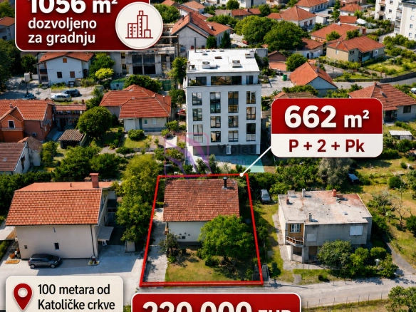 Plac sa postojećom kućom u Koniku
