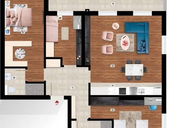 Trosoban stan 104 m² – Stari aerodrom, Podgorica