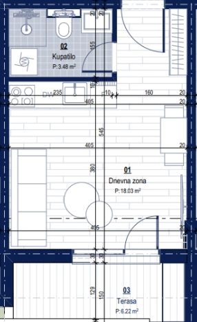 Garsonjera-u-kompleksu-Aura-Vitalis-Lastva-Grbaljska-Kotor-6 Garsonjera 28 m² – Lastva Grbaljska, Kotor — fotografija 7