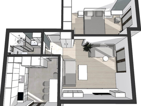 Jednosoban stan 65 m² – Kamenari, Herceg Novi — fotografija 14