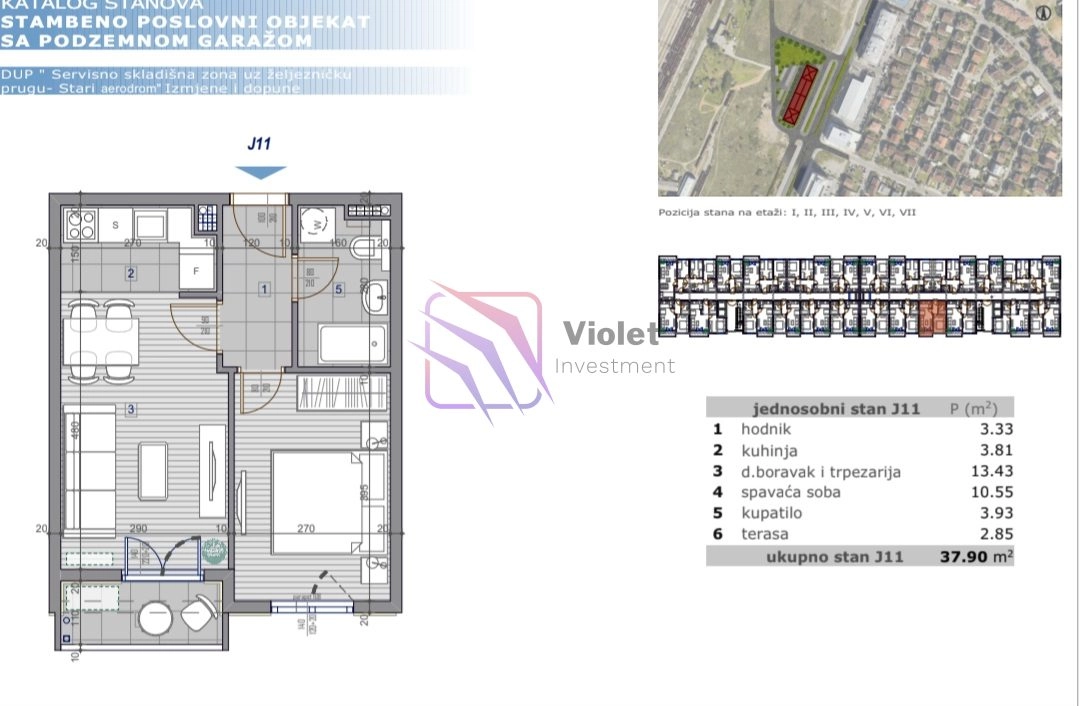 Jednosoban-stan-Stari-aerodrom-Podgorica-2 Jednosoban stan 38 m² – Stari aerodrom, Podgorica — fotografija 3