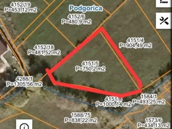 Plac 750 m² – Murtovina, Podgorica — fotografija 2