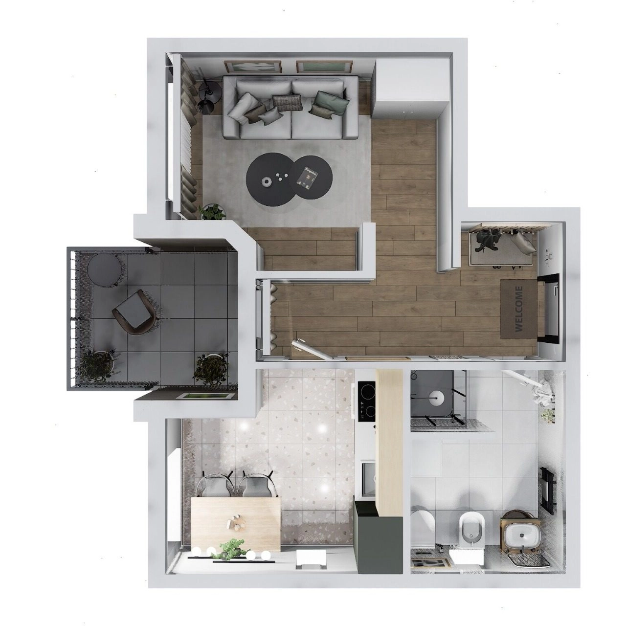 Jednosoban-stan-u-modernoj-zgradi-Ulcinj-14 Jednosoban stan 53 m² – Ulcinj — fotografija 15