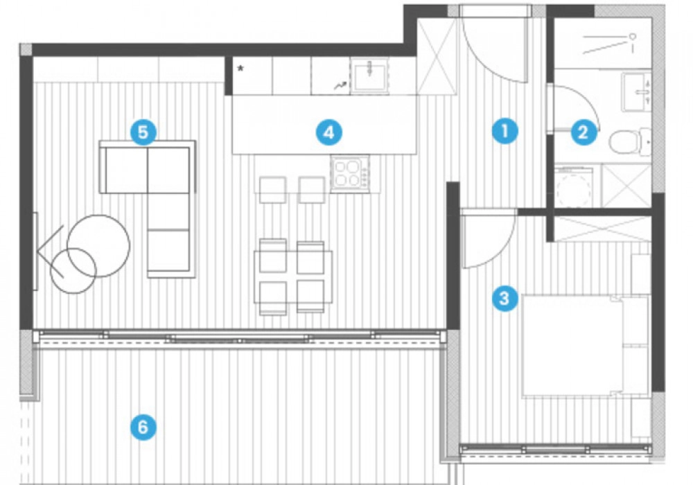 Jednosoban-stan-na-Vidikovcu-Budva-9 Jednosoban stan 61 m² – Vidikovac, Budva — fotografija 10
