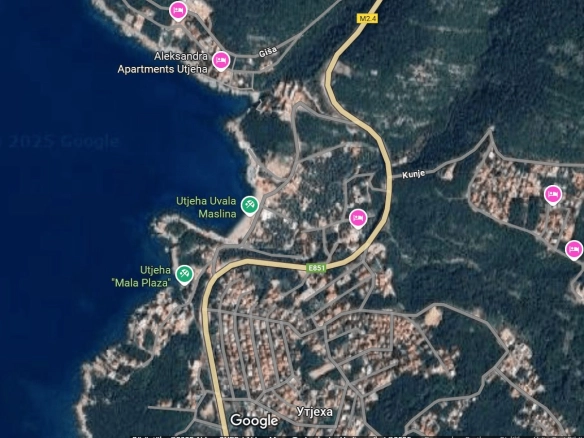 Plac 307 m² sa pogledom na more u Utjehi