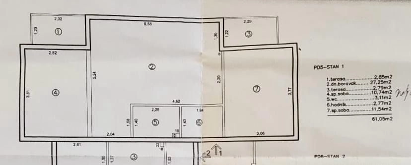 Dvosoban stan 61 m² – Tološi, Podgorica — fotografija 10
