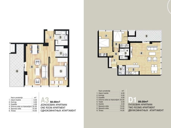 Trosoban stan 89 m² – Centar, Budva — fotografija 7