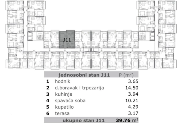 Jednosoban stan 40 m² – Pobrežje, Podgorica — fotografija 4