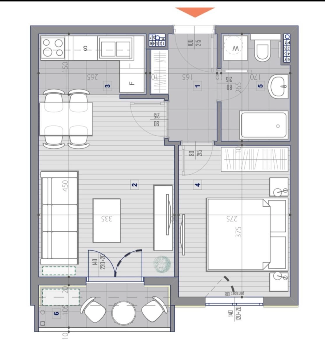 Jednosoban-stan-u-Pobrezju-Podgorica-4 Jednosoban stan 40 m² – Pobrežje, Podgorica — fotografija 5