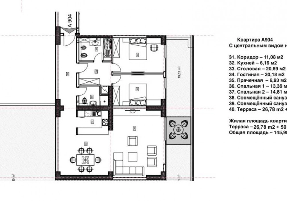 Dvosoban-stan-u-novogradnji-Gospostina-Budva-10 Dvosoban stan 146 m² – Gospoština, Budva — fotografija 11