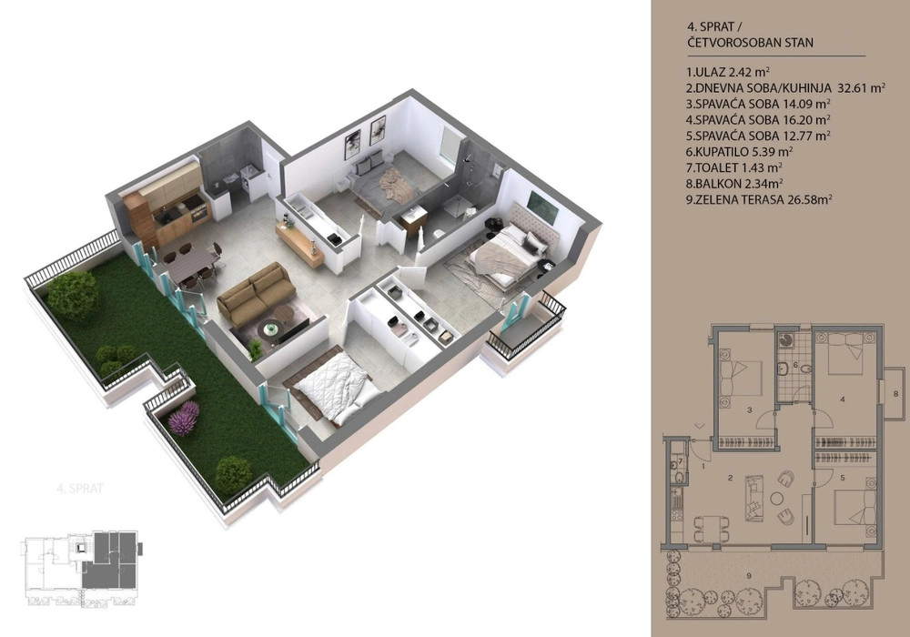 Trosoban-stan-u-novogradnji-Dobrota-Kotor-10 Trosoban stan 204 m² – Dobrota, Kotor — fotografija 11
