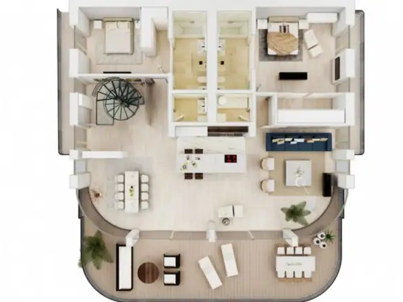 Trosoban stan 457 m² – Boreti, Budva — fotografija 10